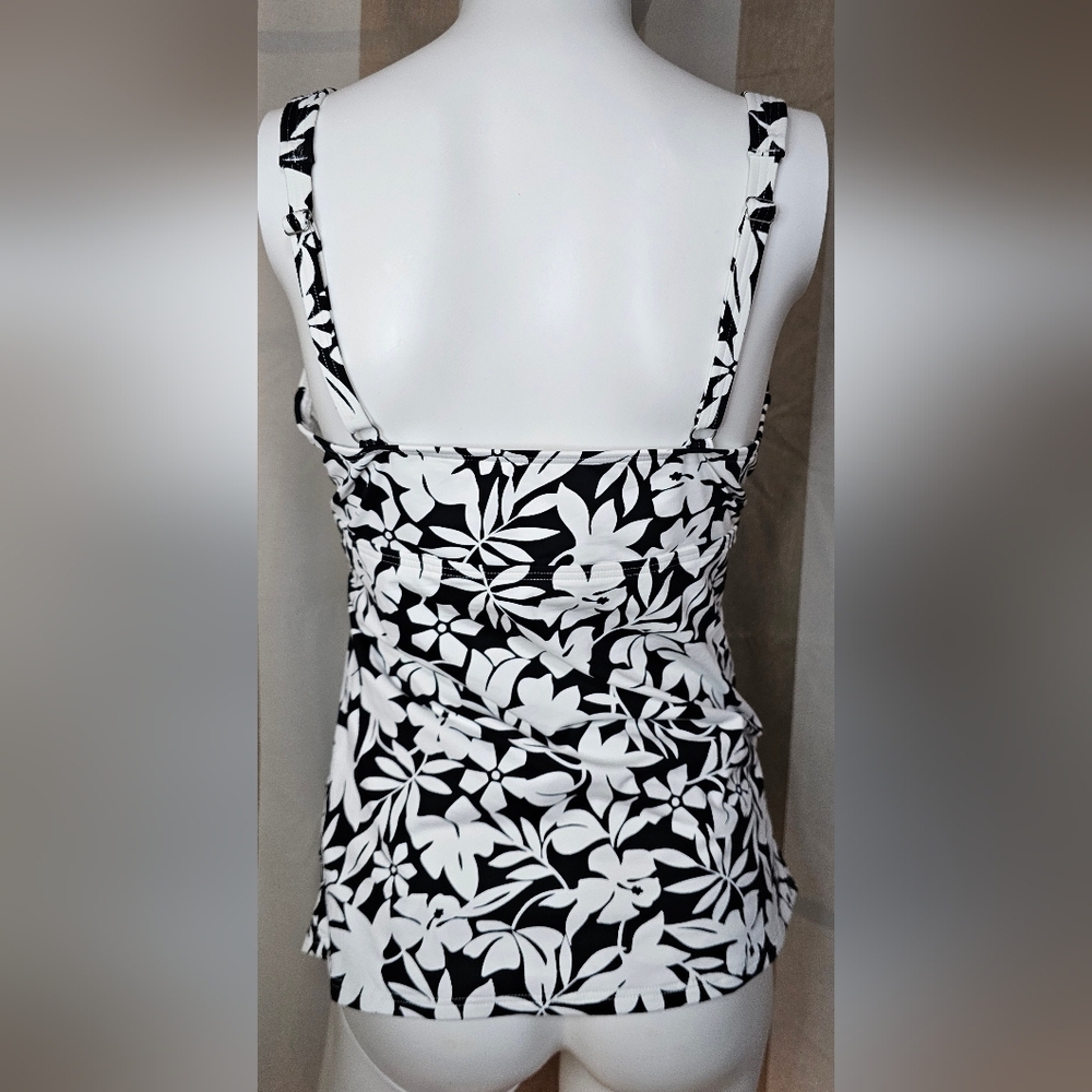 Lands' End Tankini Top Floral Print Women's Swim NWT Size 8 - Picture 2 of 6